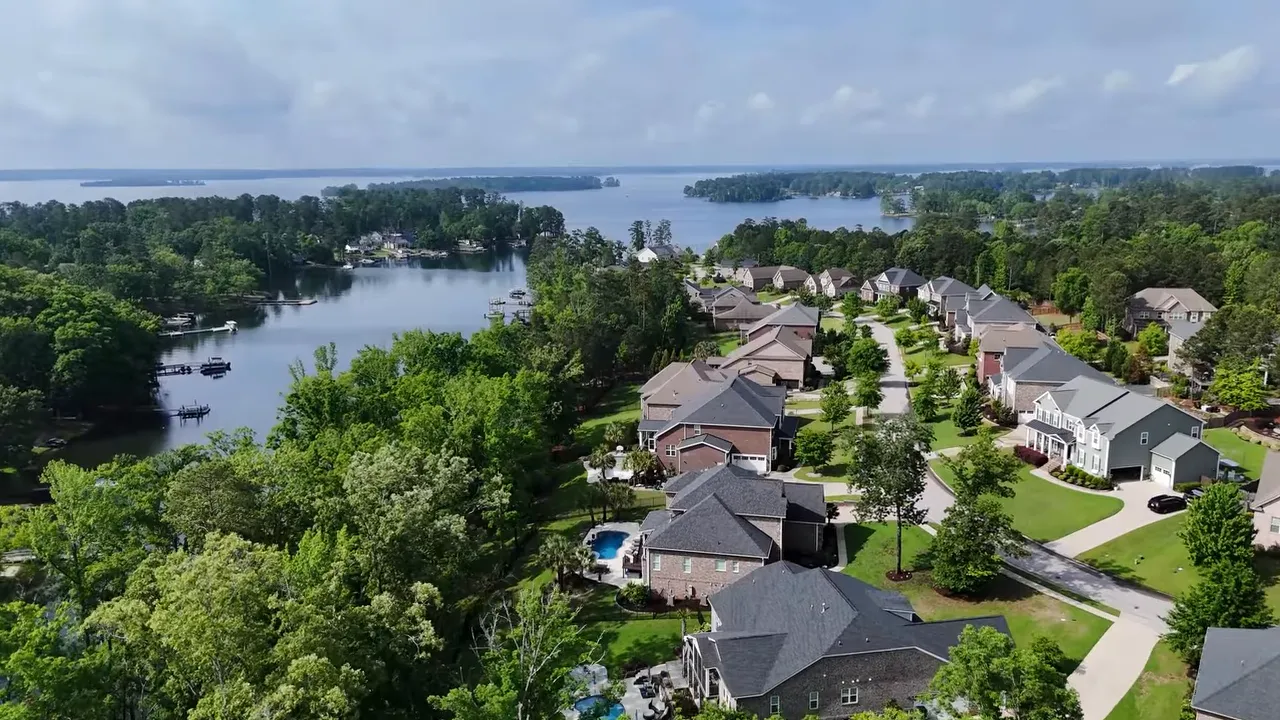 Aerial view of Lake Murray SC
