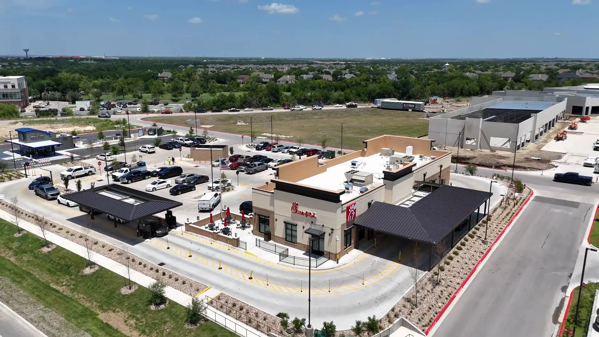 New apartment construction and retail on US 290