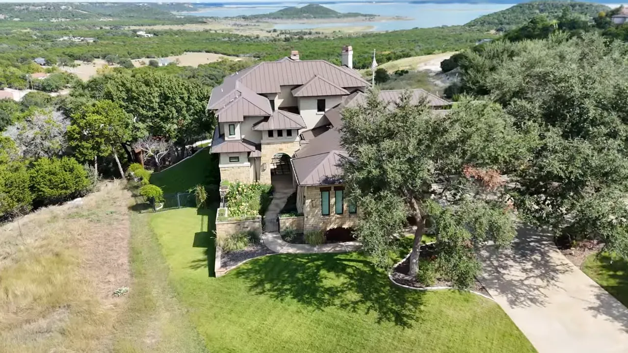 Sunset over Stillhouse Hollow Lake as seen from the backyard