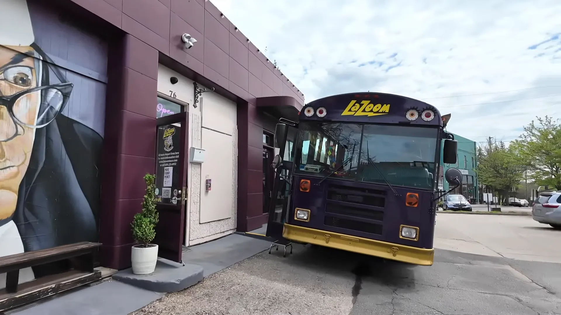 LaZoom Bus Tour colorful bus