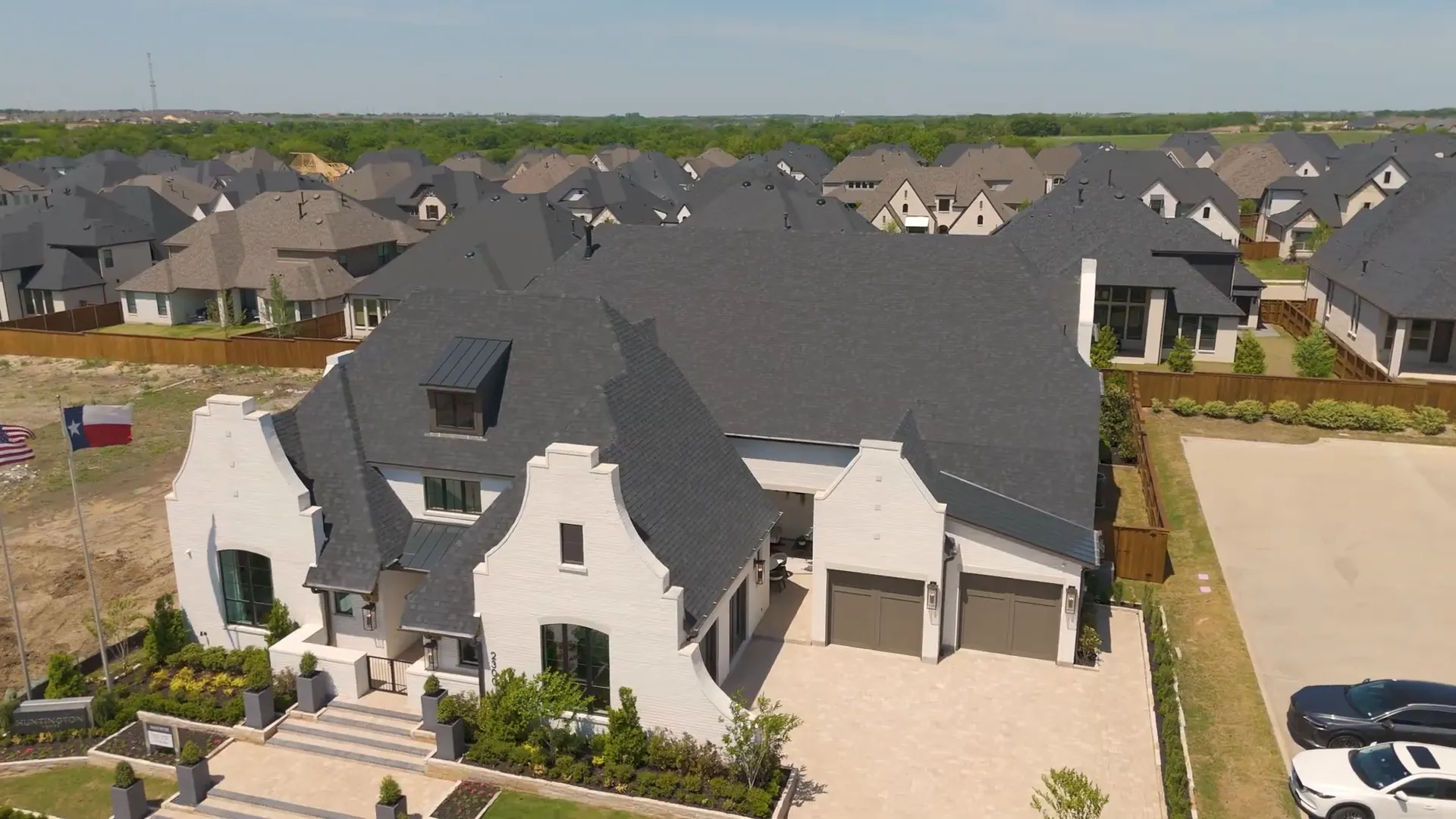 Amalfi model luxury home exterior in Mustang Lakes