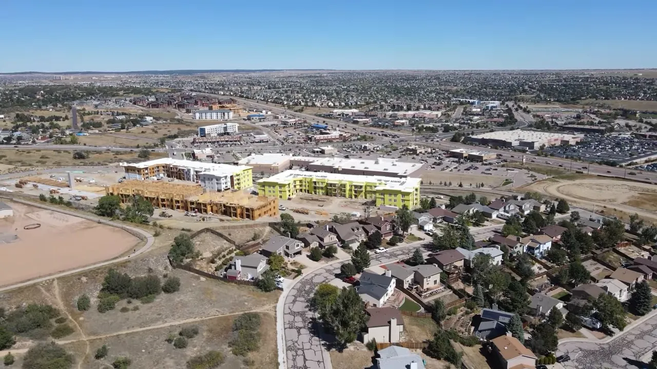 Aerial view of Denver Colorado