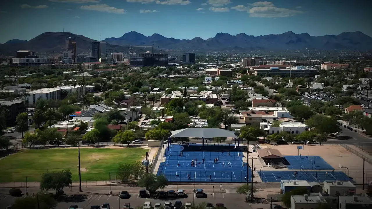 aerial view of Tucson AZ
