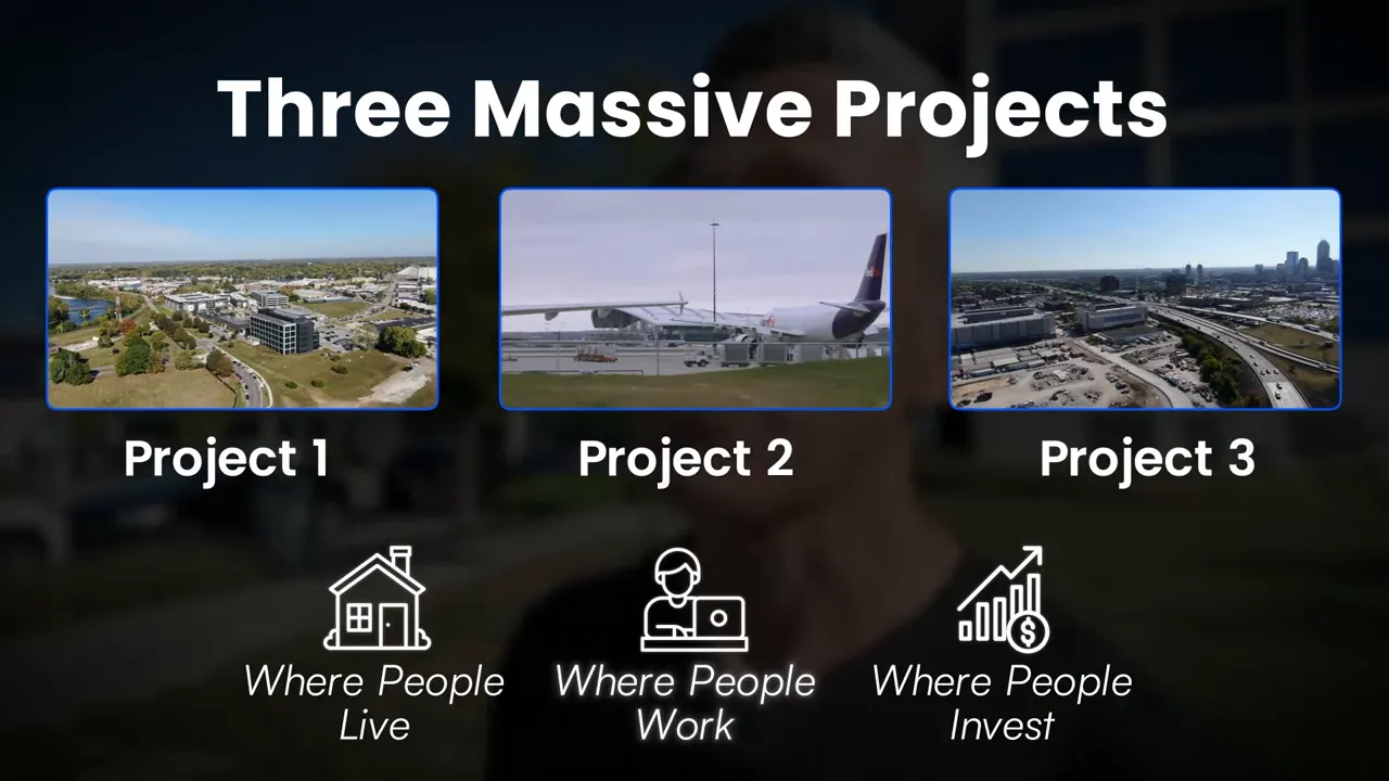 Looking toward the 16 Tech district with skyline beyond