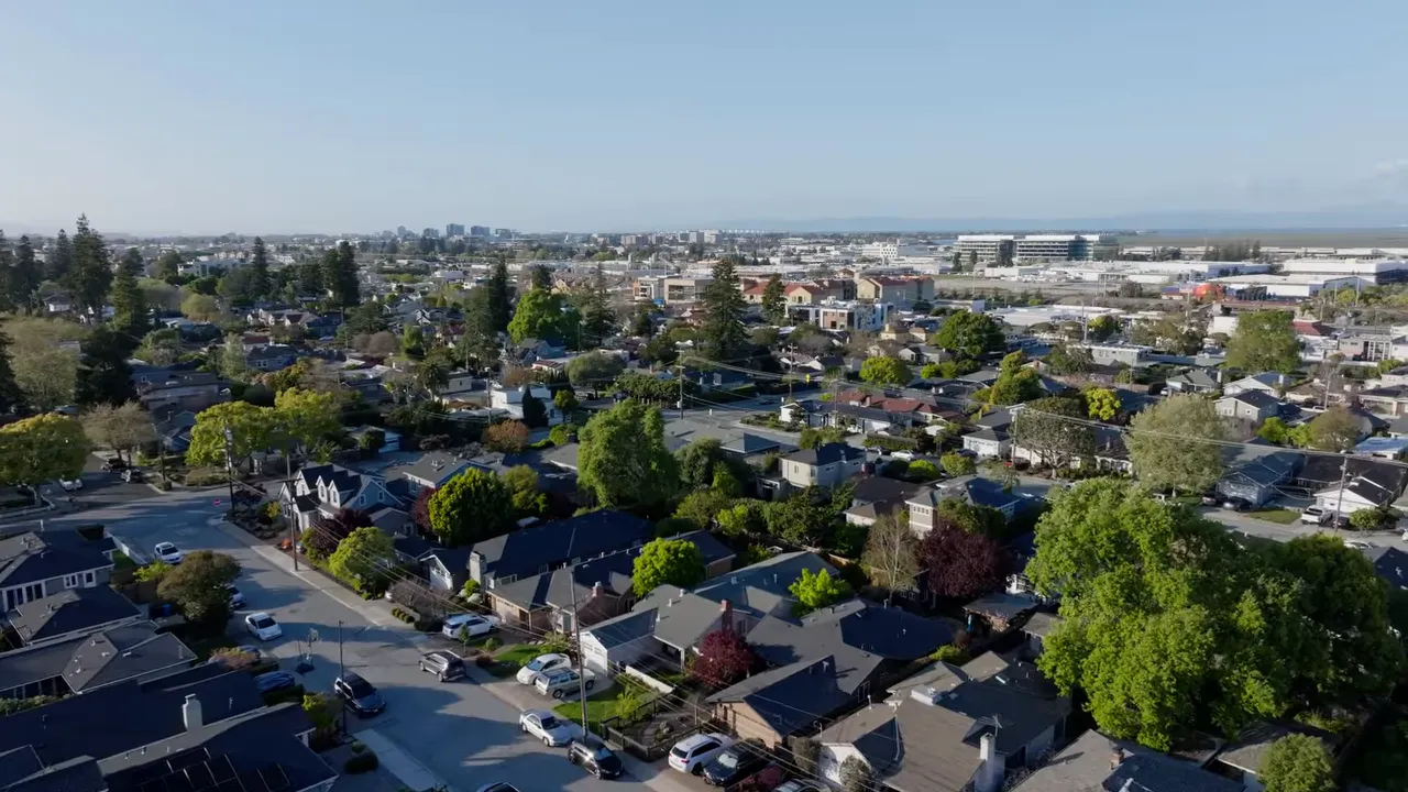 Aeriel view of San Mateo County
