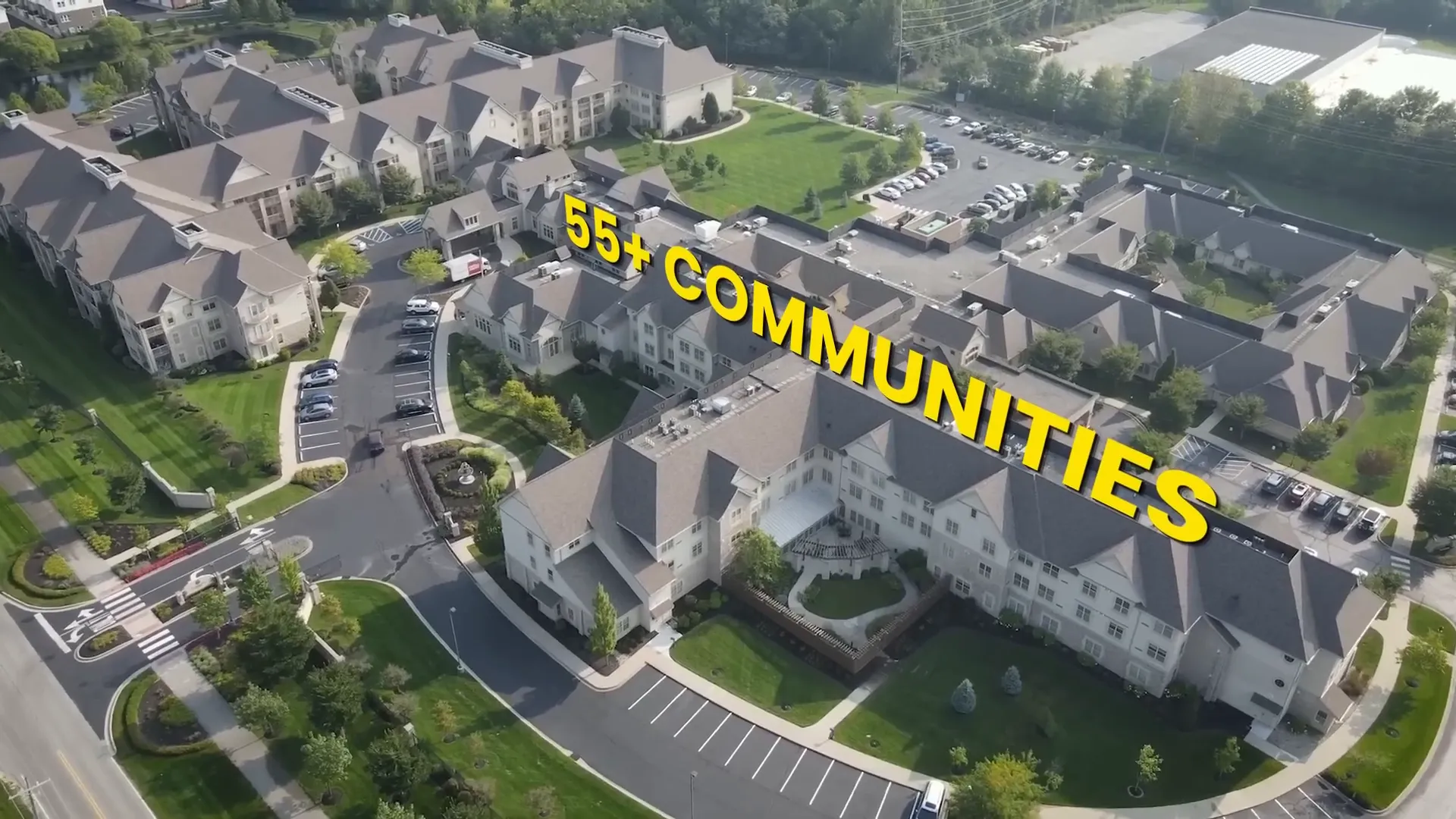 Community center, pickleball, and pool amenities in a 55+ neighborhood