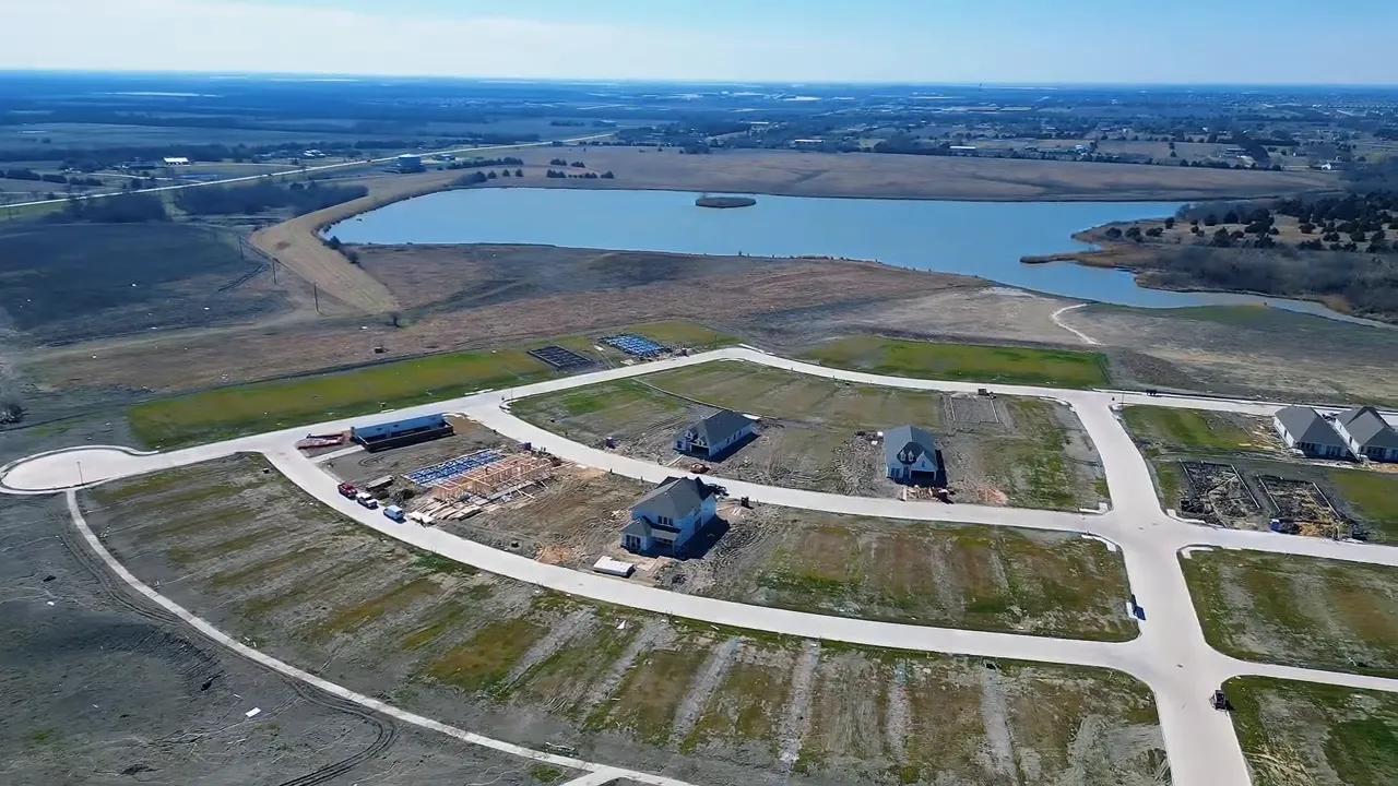 Aerial view of Forney TX community
