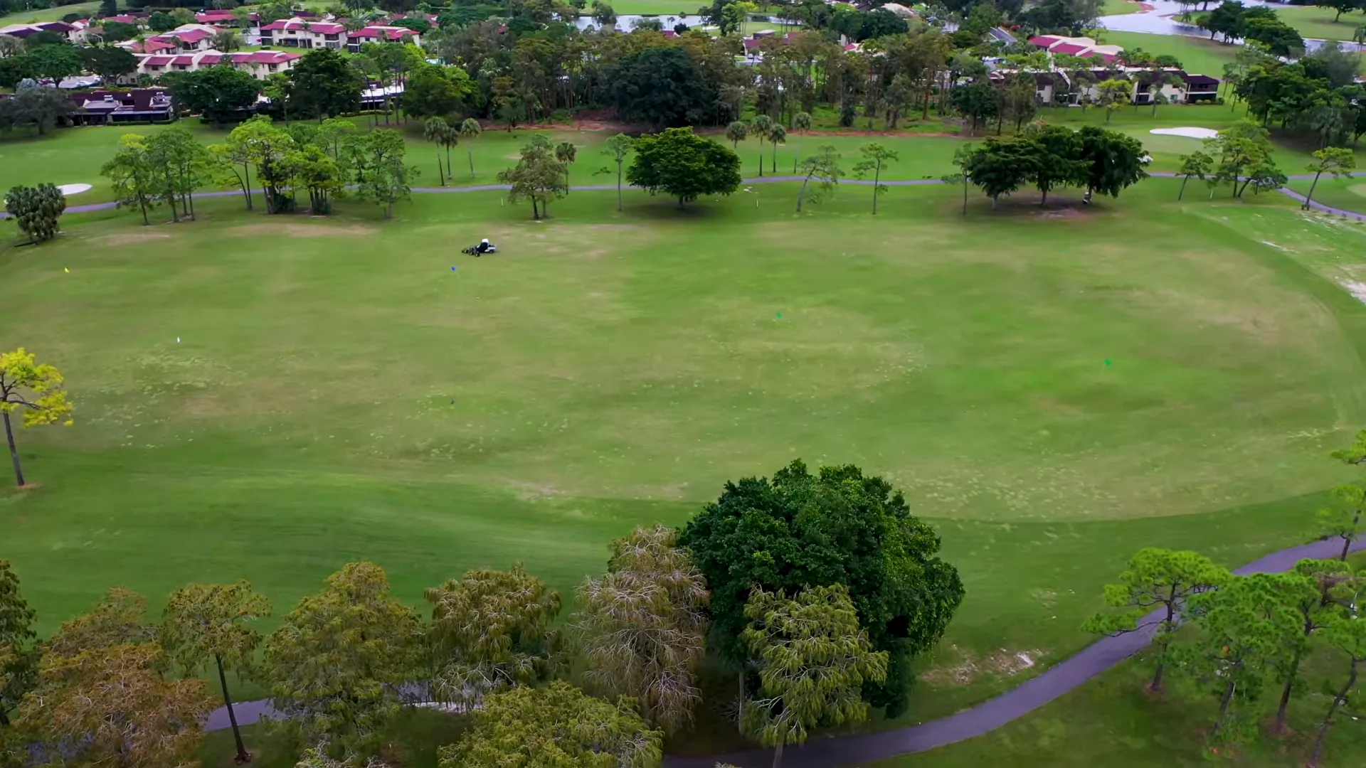 Boca Lago golf course with small lake