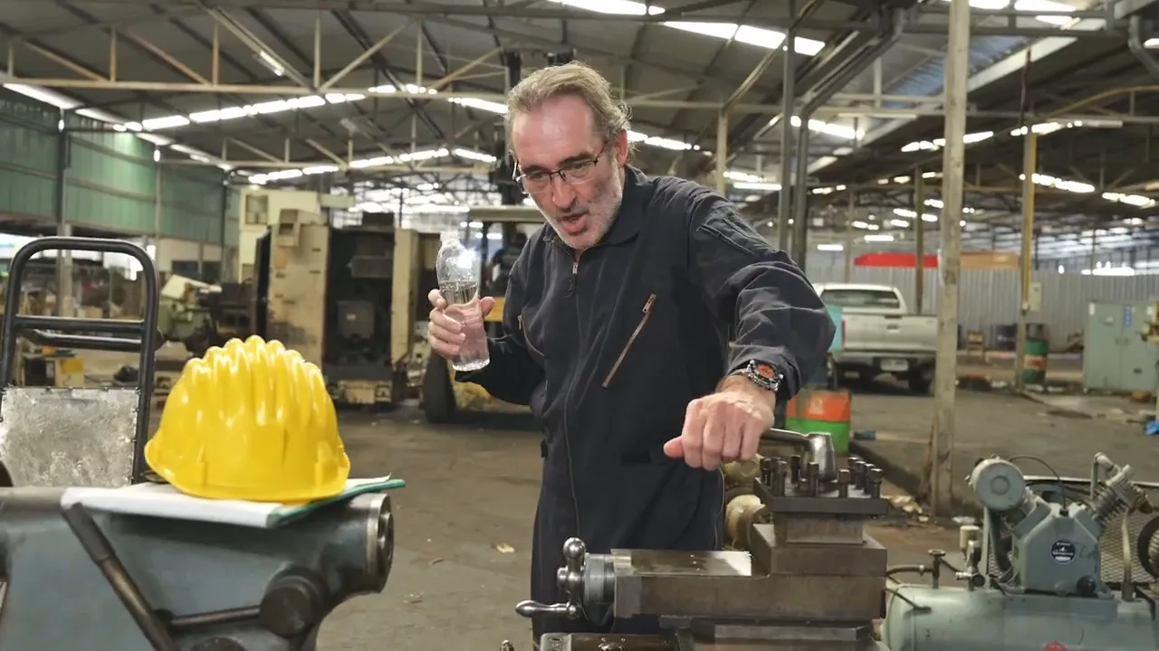Working man in Blue Collar Job