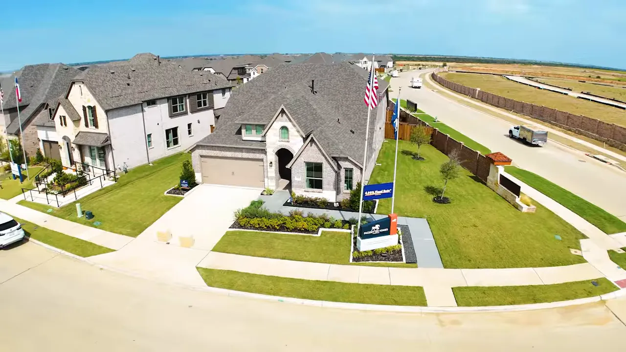 Model home front showing two-story / one-and-a-half story elevation