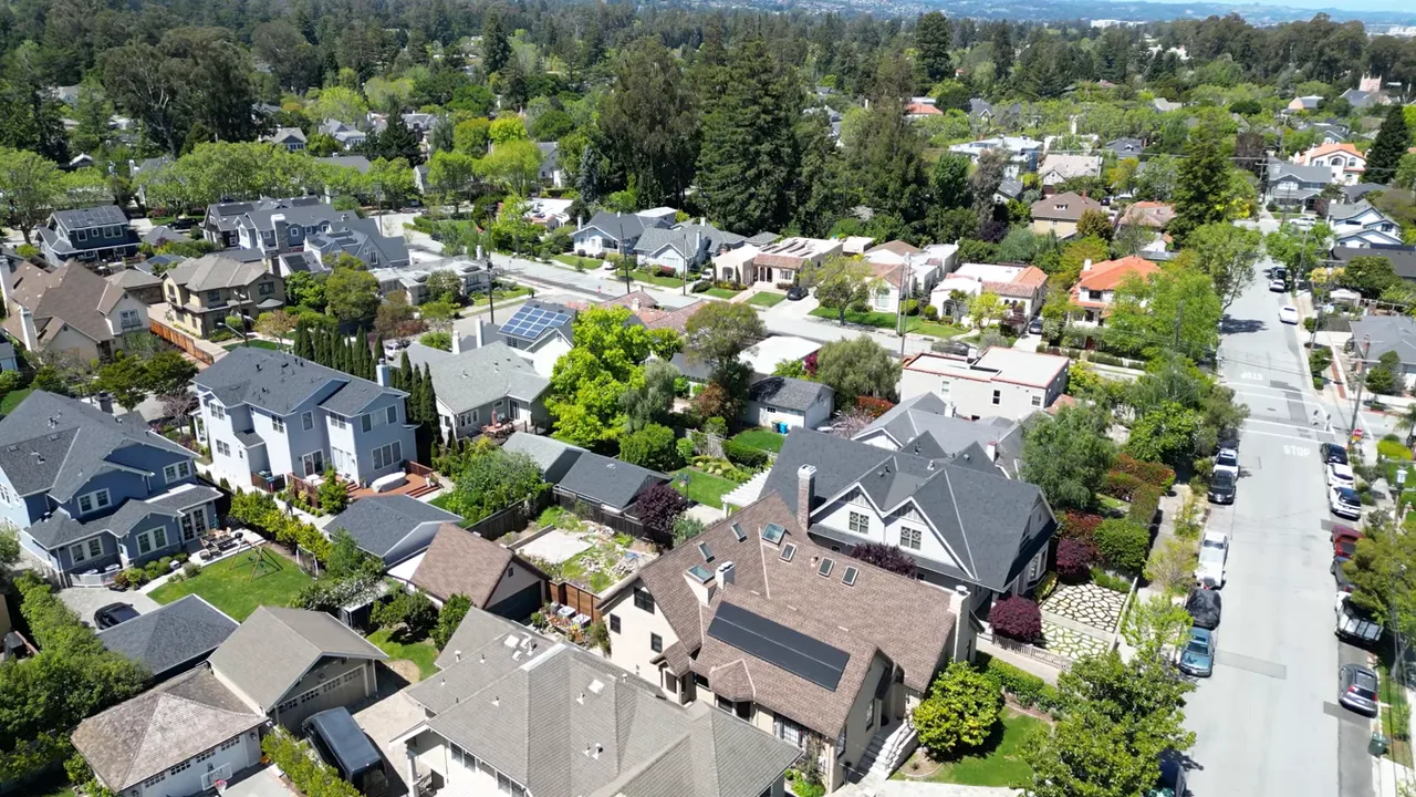 Burlingame downtown and park proximity diagram