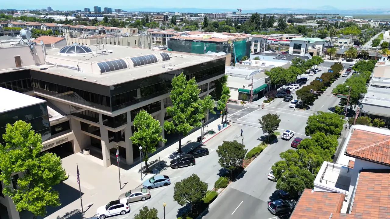 Belmont Hallmark neighborhood showing flatter streets and sidewalk-lined blocks