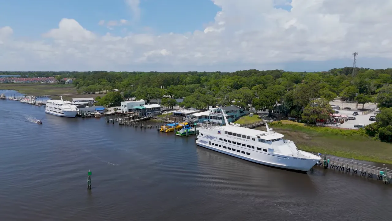Wide Google Maps view of Myrtle Beach and the Grand Strand coastline with towns and highways