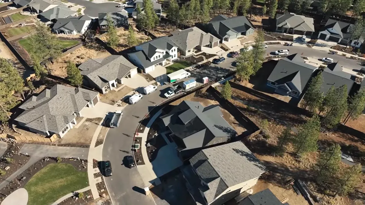 Screenshot map highlighting Bend Oregon community locations for Westside new construction including Talline, Collier, Easton, and Petrosa