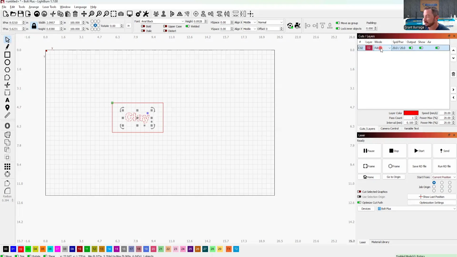 Designing in LightBurn