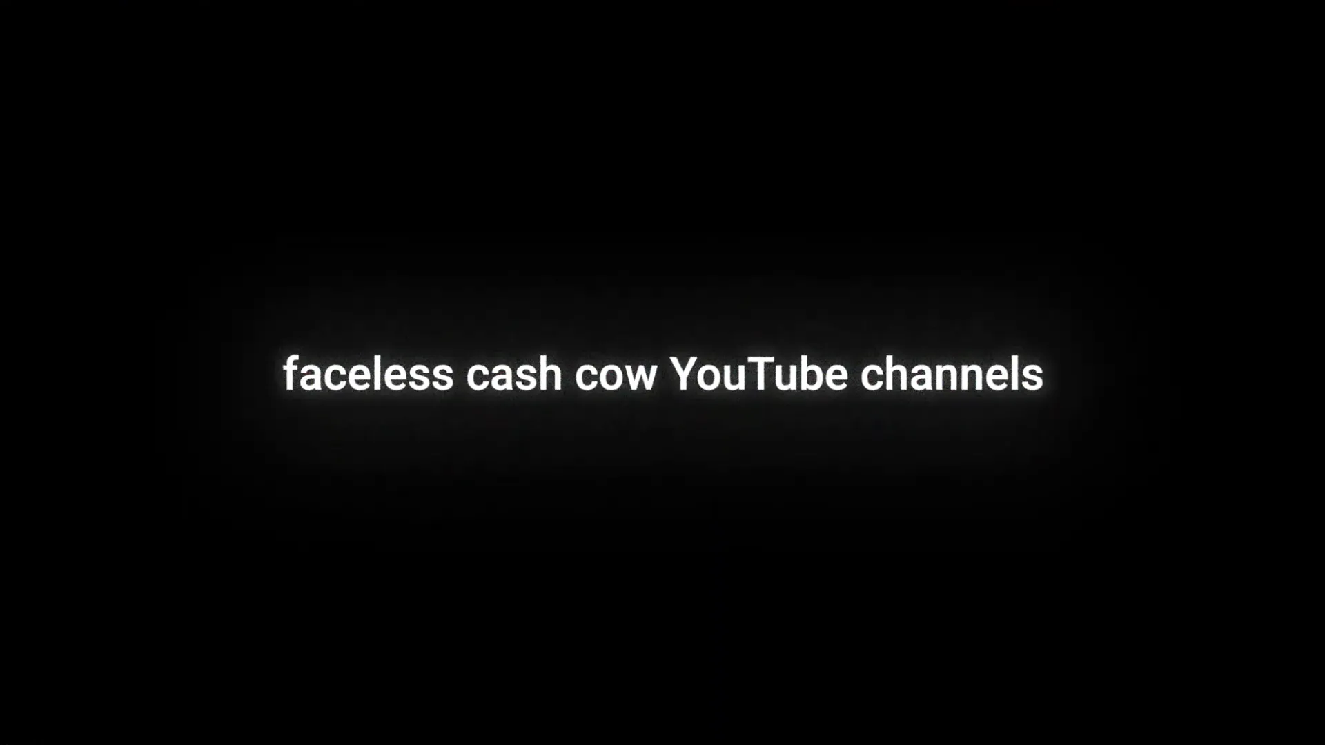 Faceless YouTube Channels