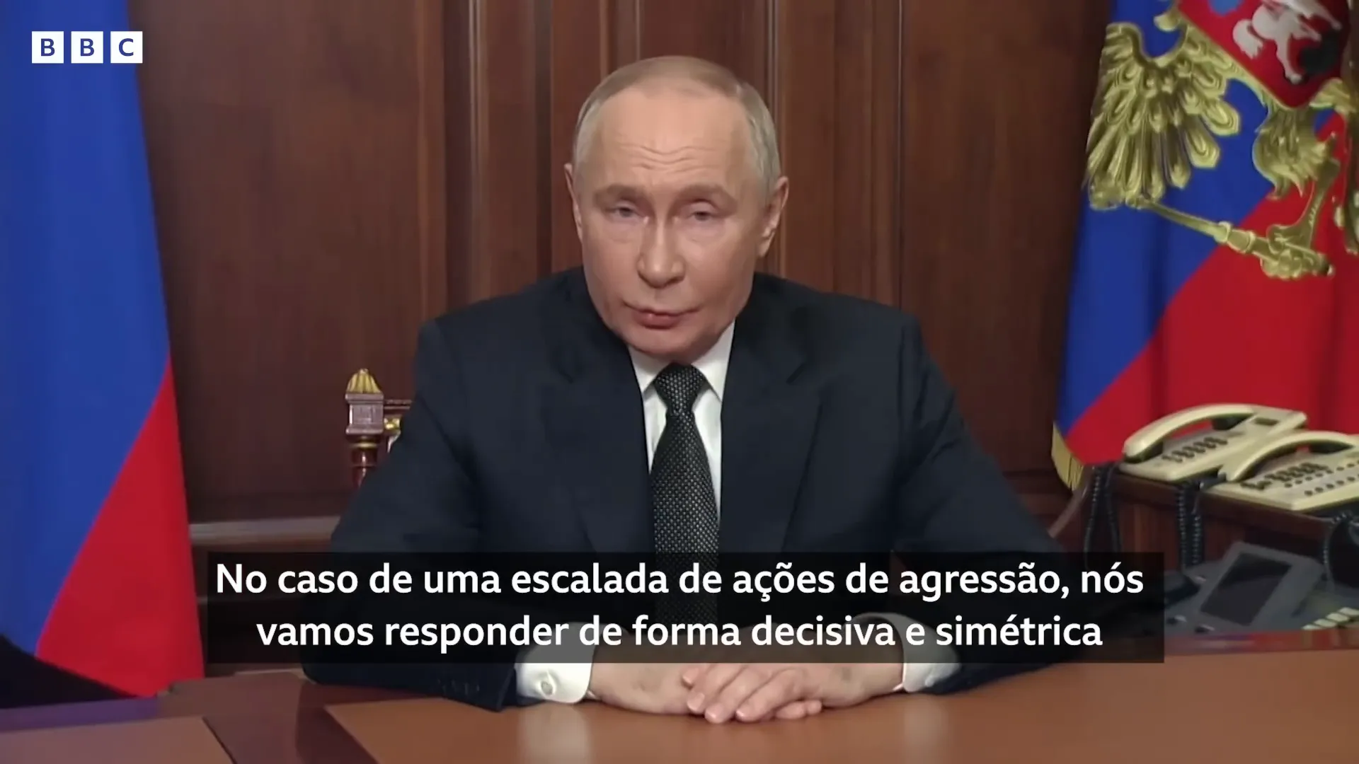 Ameaças de Putin e resposta da Rússia