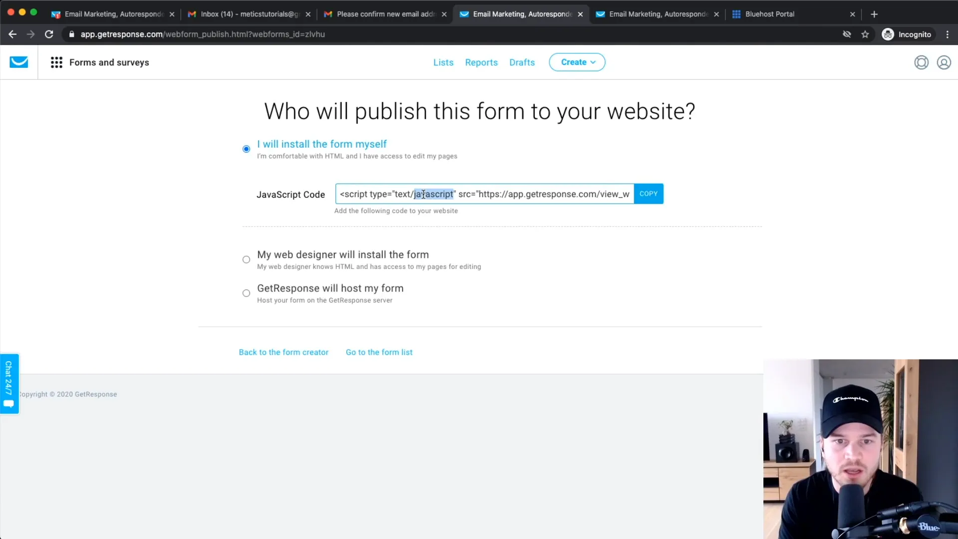 Embedding forms in WordPress