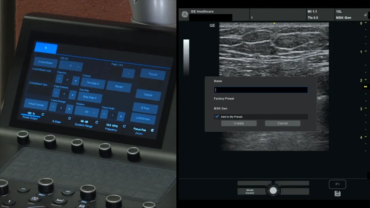 Menüpunkt 'Create New' zum Anlegen eines neuen Presets