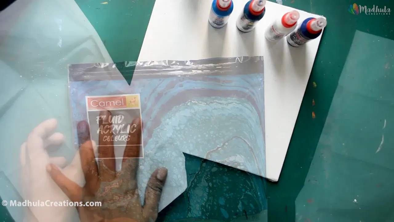 Mixing colors for pouring