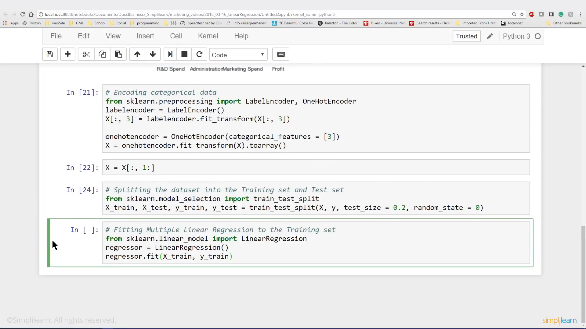 Building the Linear Regression Model