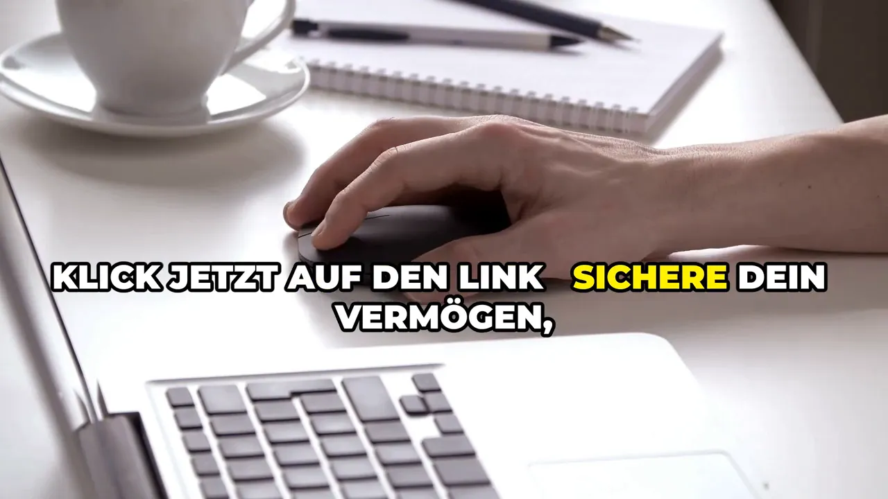 Call-to-Action: 'Jetzt ist der Moment — Click on the link now'