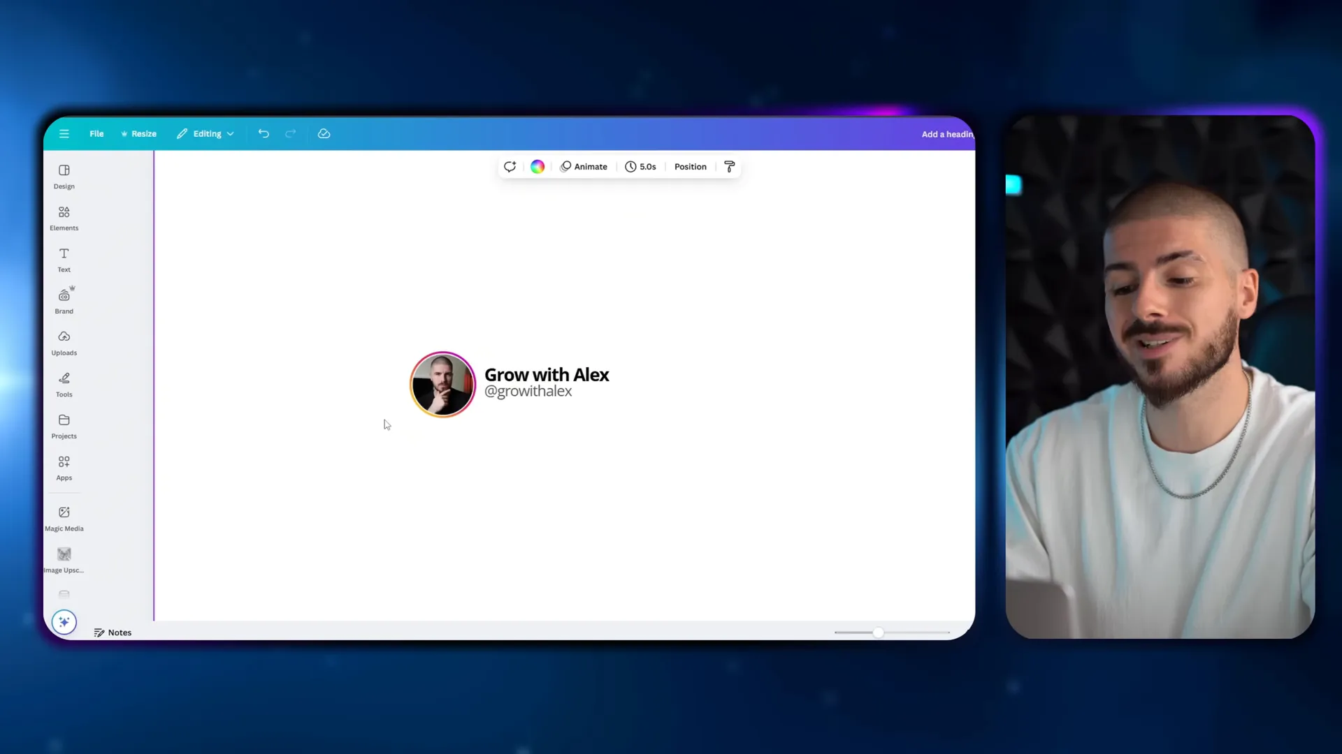 Canva 製作 quote 元件的畫面