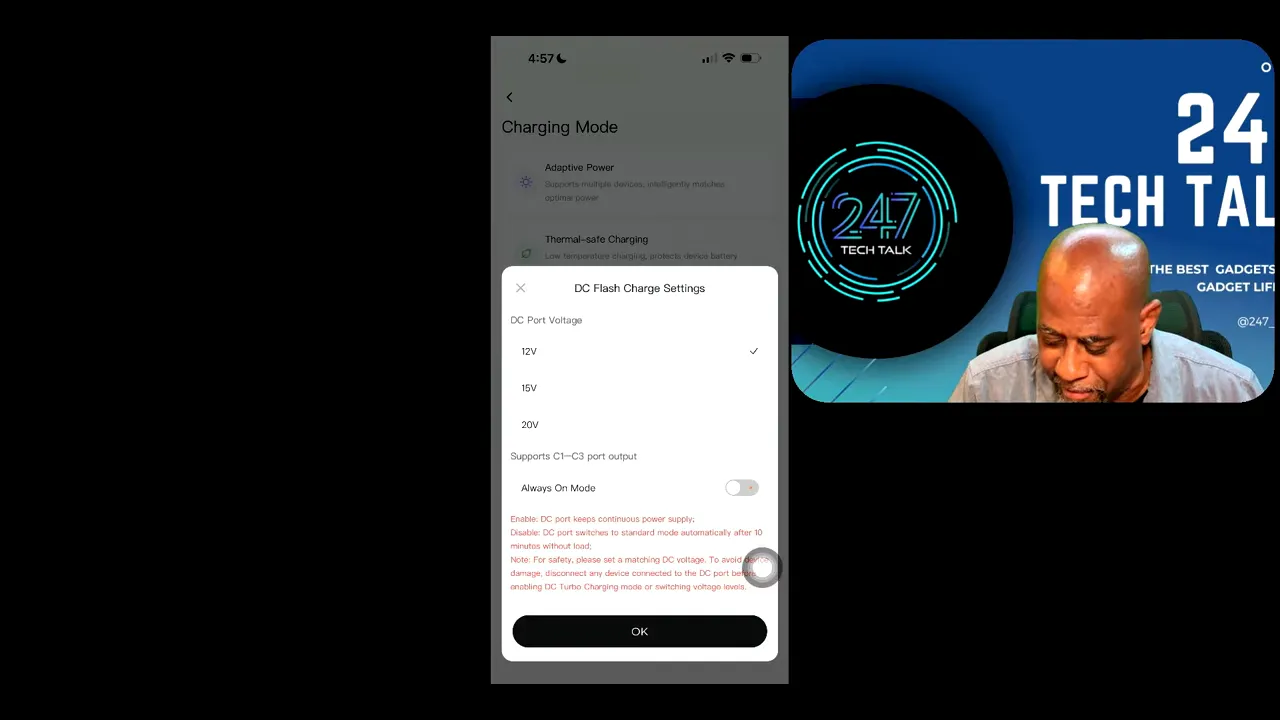 UGREENConnect priority charging settings with selectable ports
