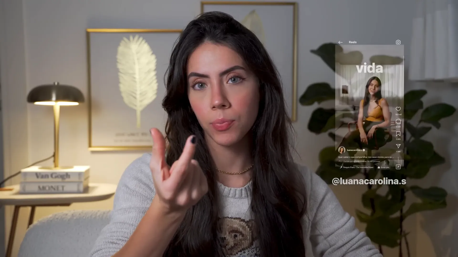 Luana Carolina falando sobre autenticidade na criação de conteúdos