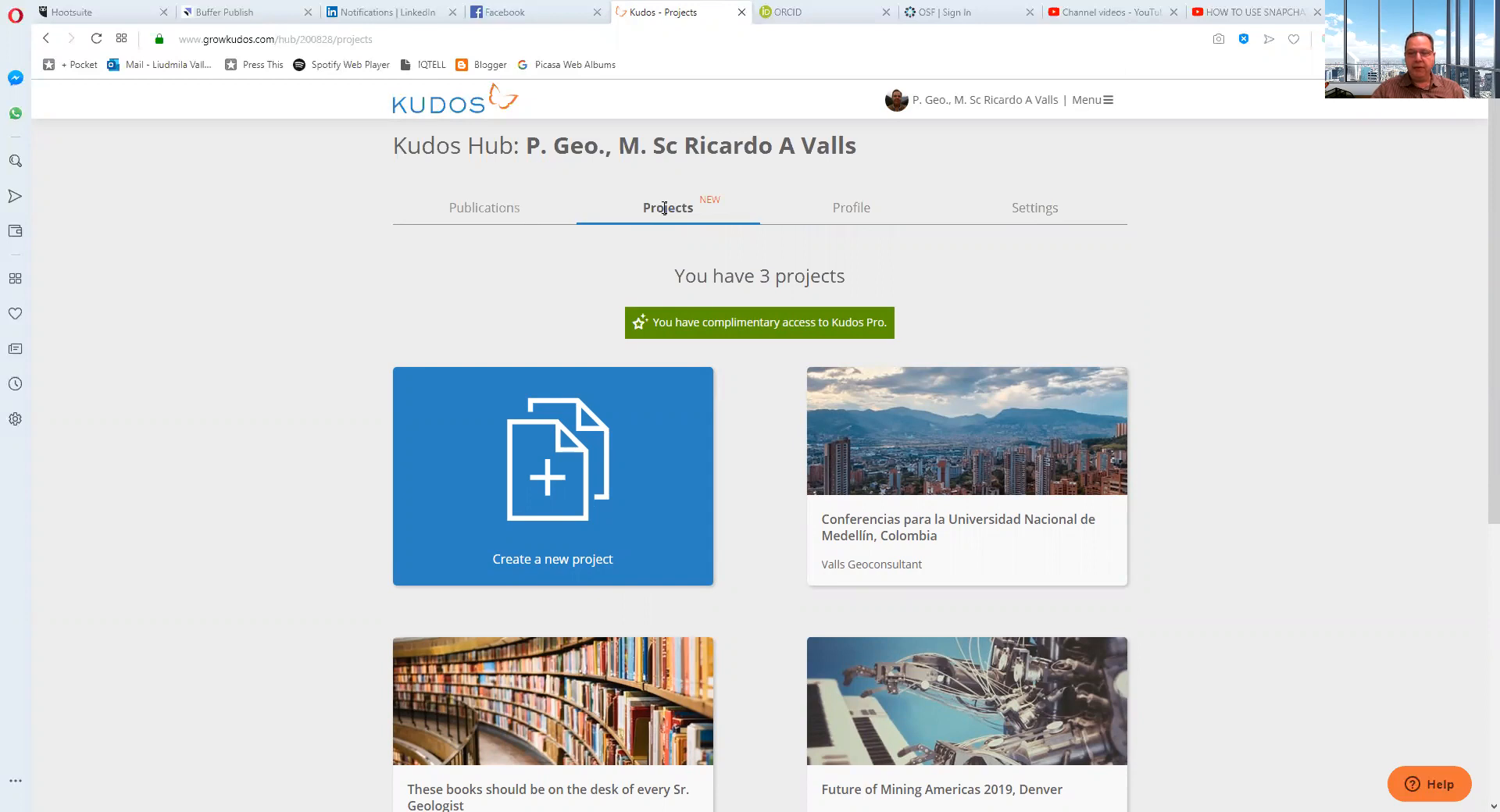 Kudos project management dashboard