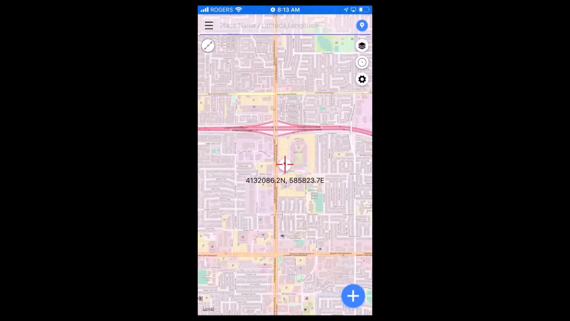Planimeter app showing area measurements