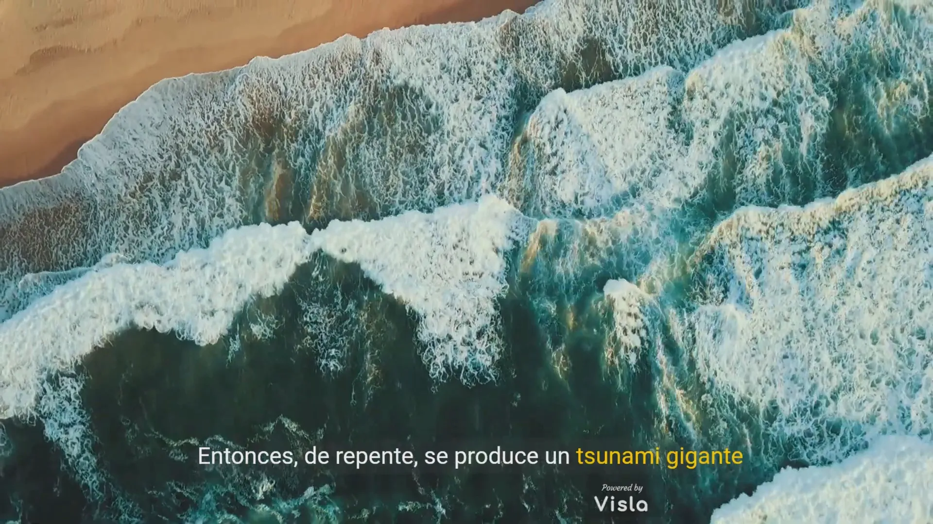 Simulación de tsunami causado por el impacto