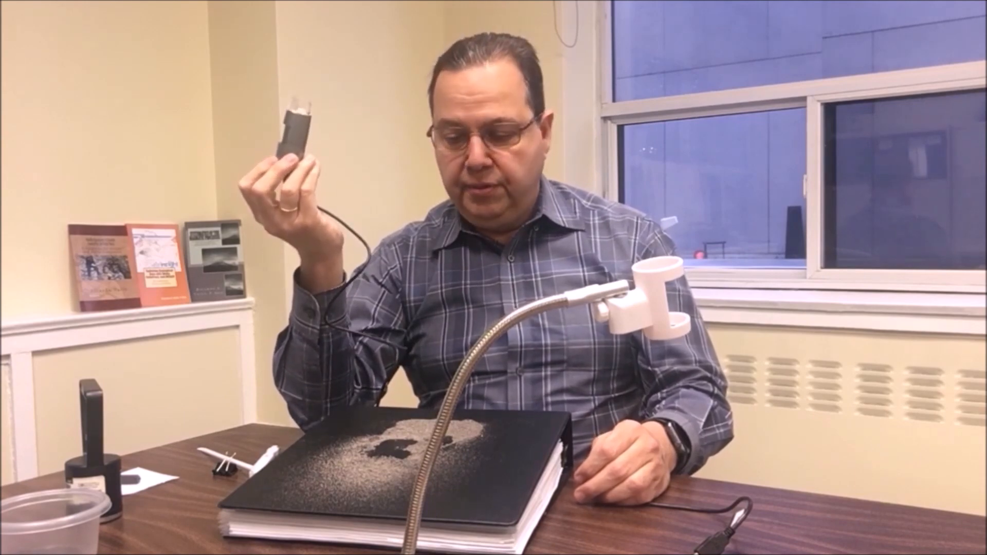 DinoLite microscope in use