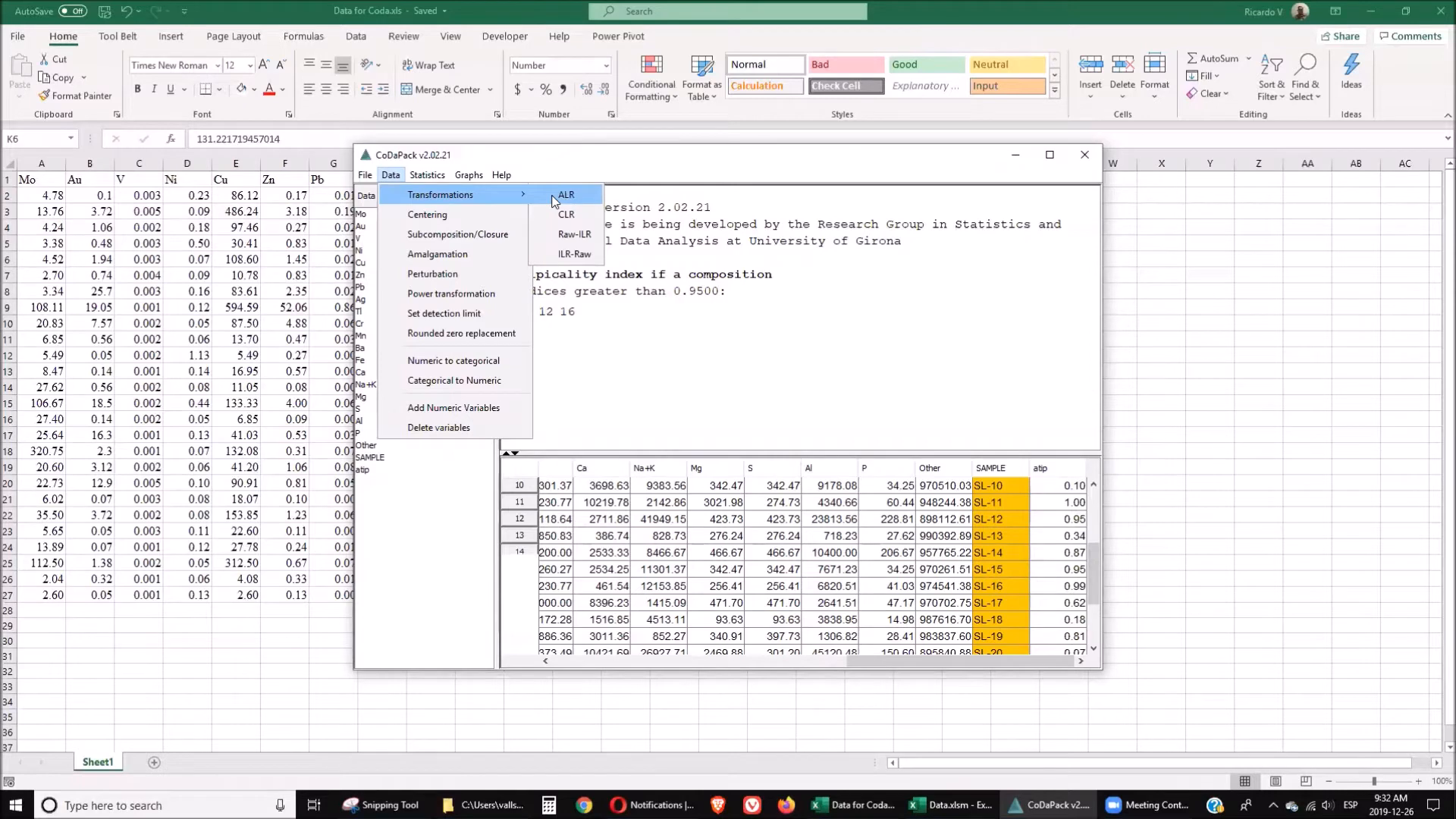 Data Transformation Methods