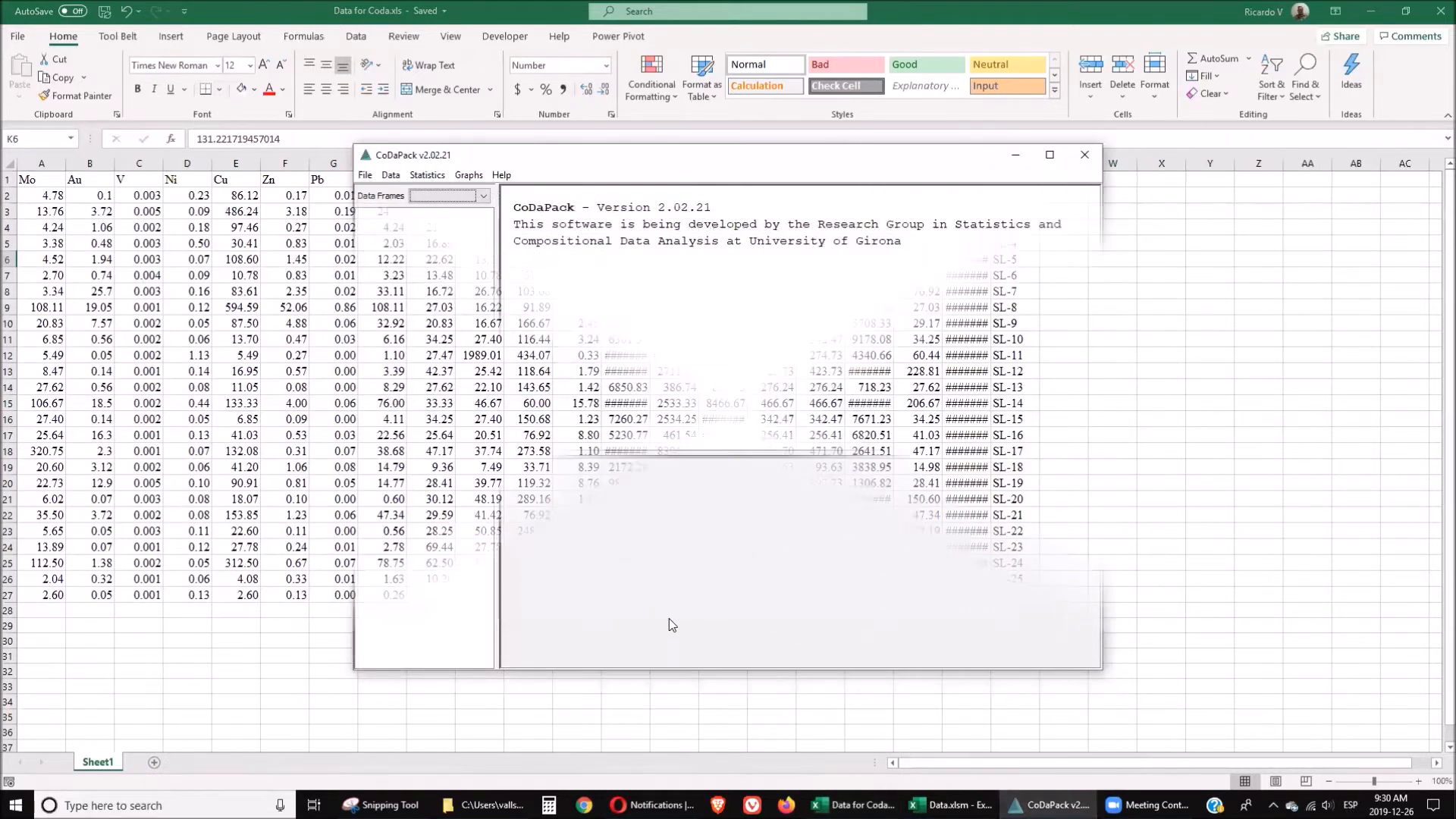 Importing Data into CodaPack
