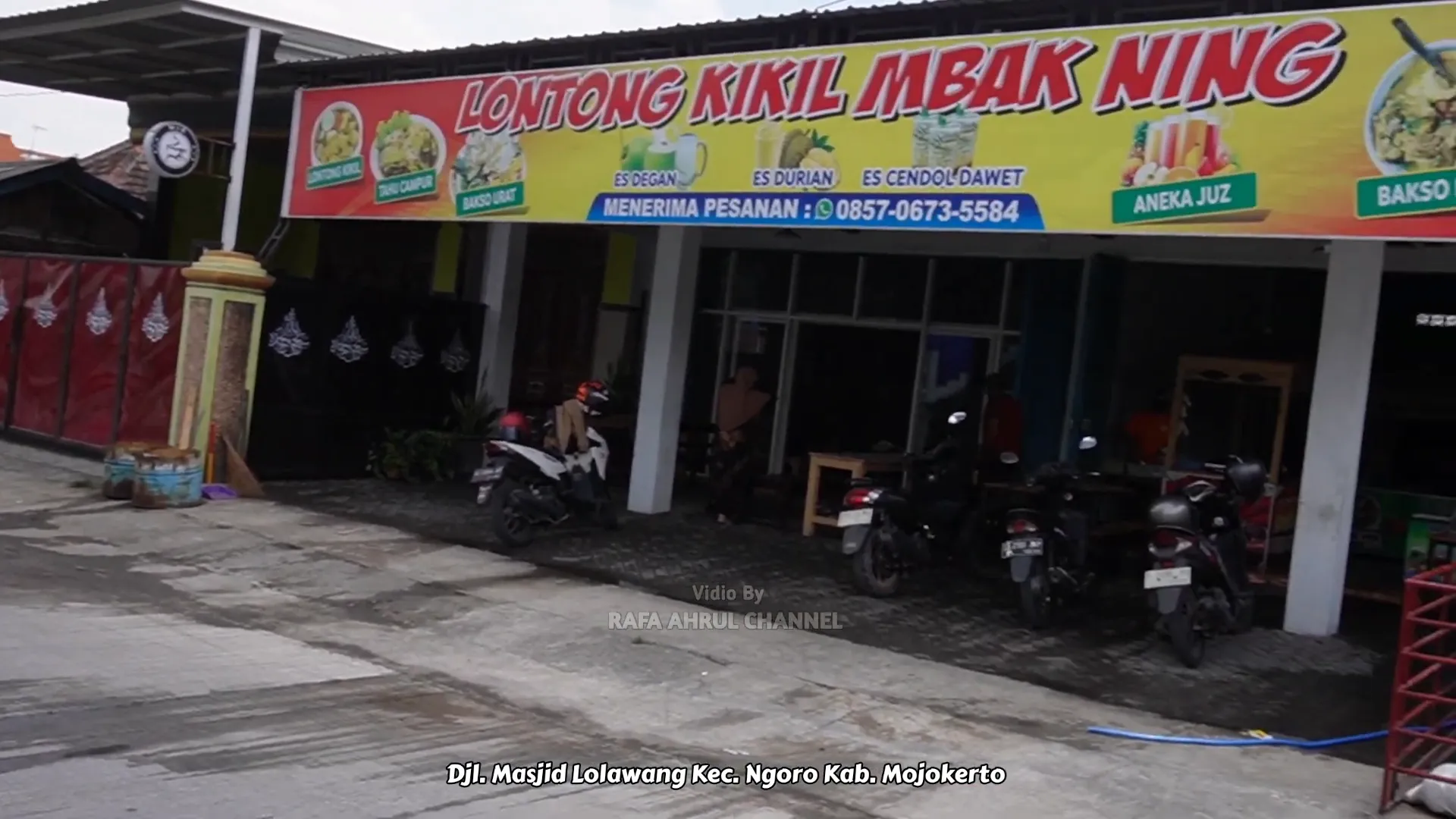 Lokasi warung lontong kikil Mbak Ning di Mojokerto