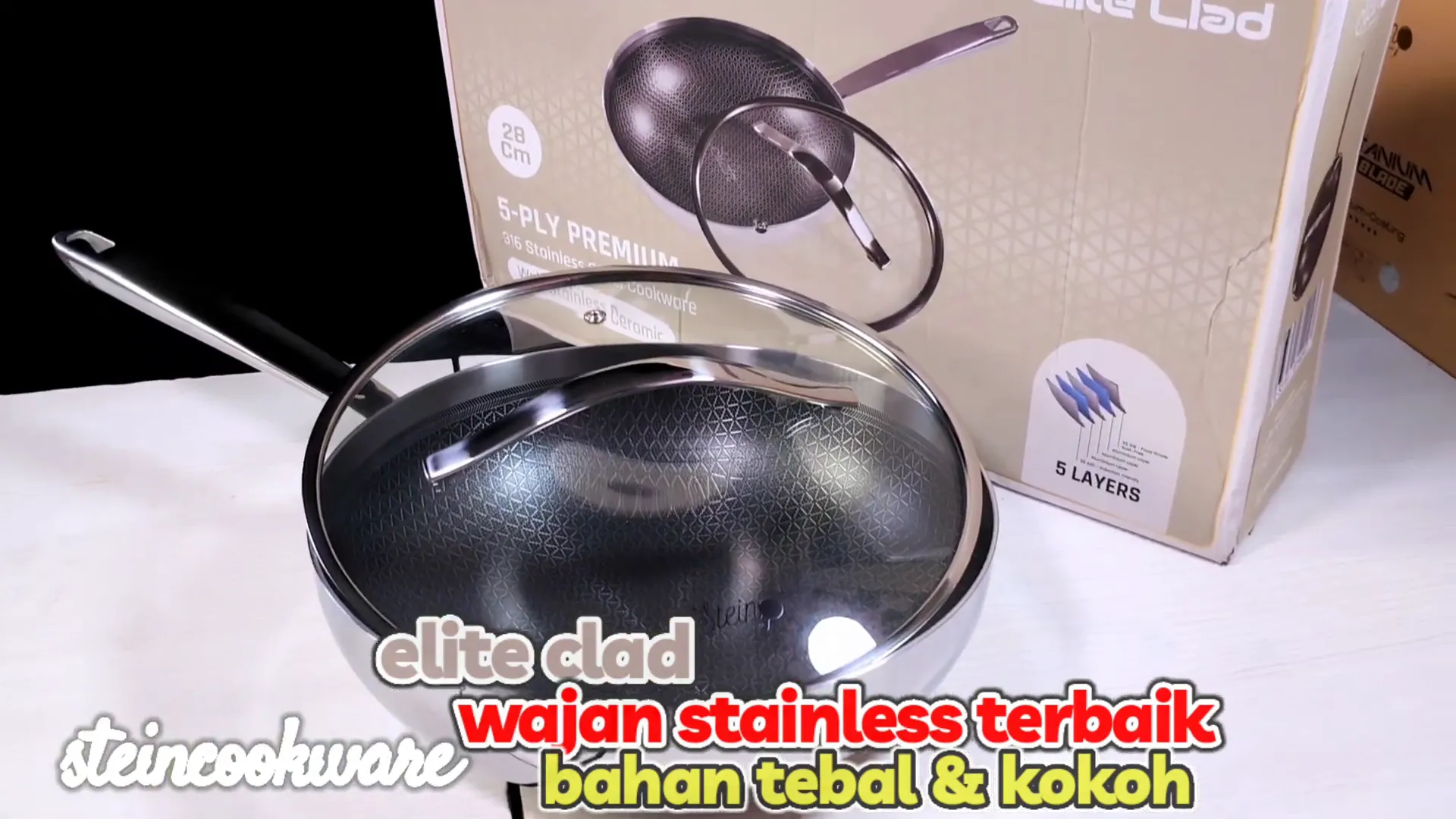 Wajan stainless steel premium Stain Cookware Elit Clutch