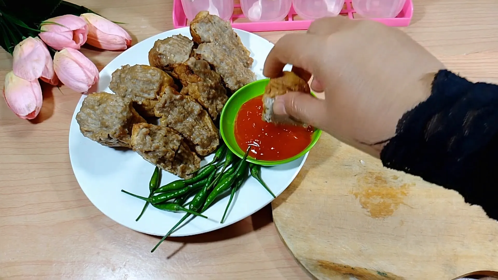 Tahu bakso sapi yang sudah jadi dan siap dinikmati