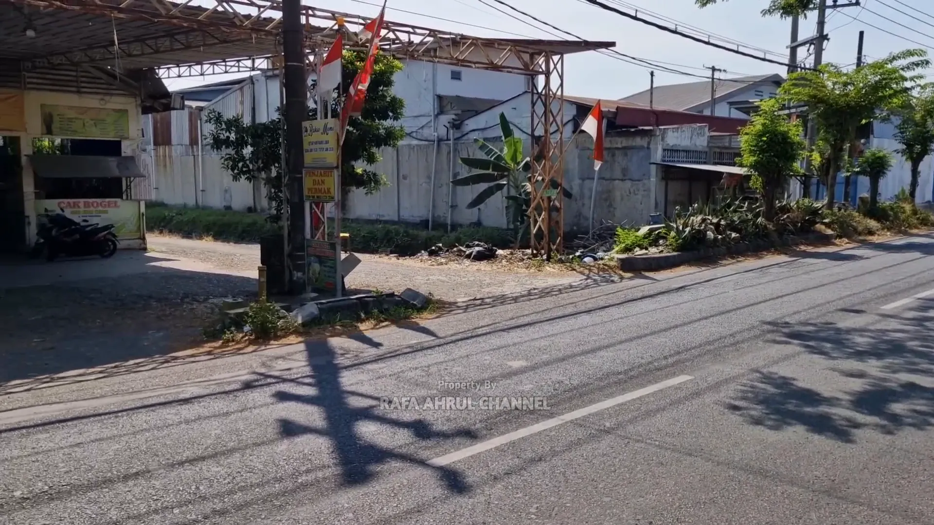 Papan lokasi warung Bakso Meimei di Jalan Raya Pandunan, Babatan Pandunan