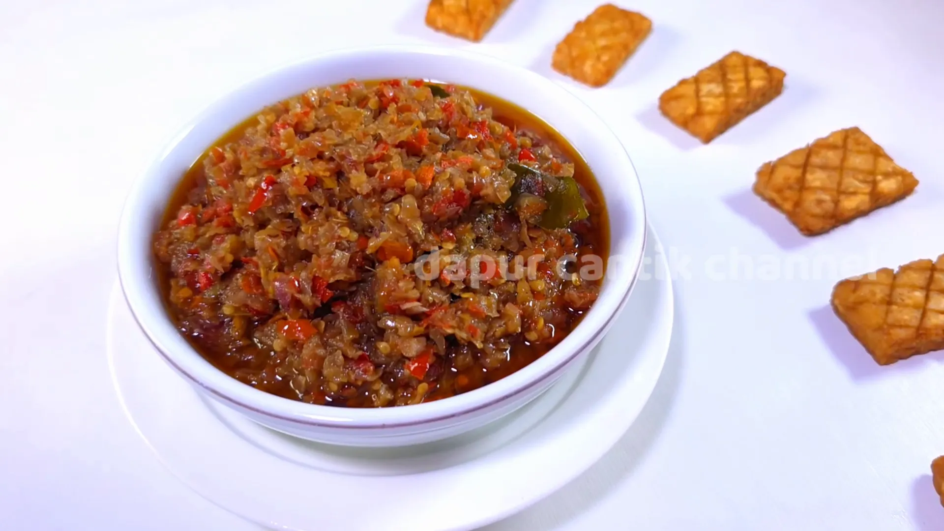 Sambal bawang yang sudah matang siap disantap