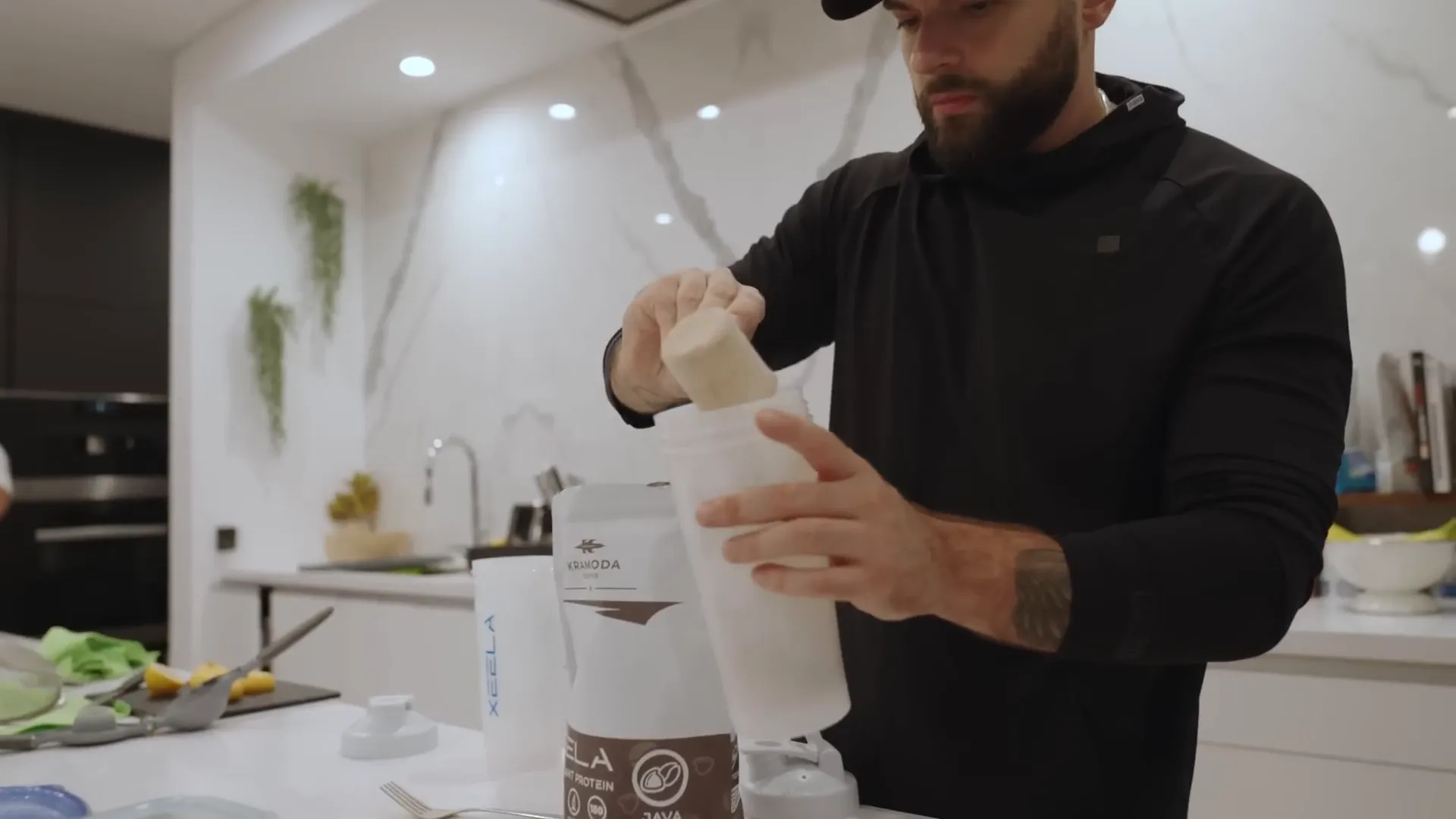 David preparing healthy meals