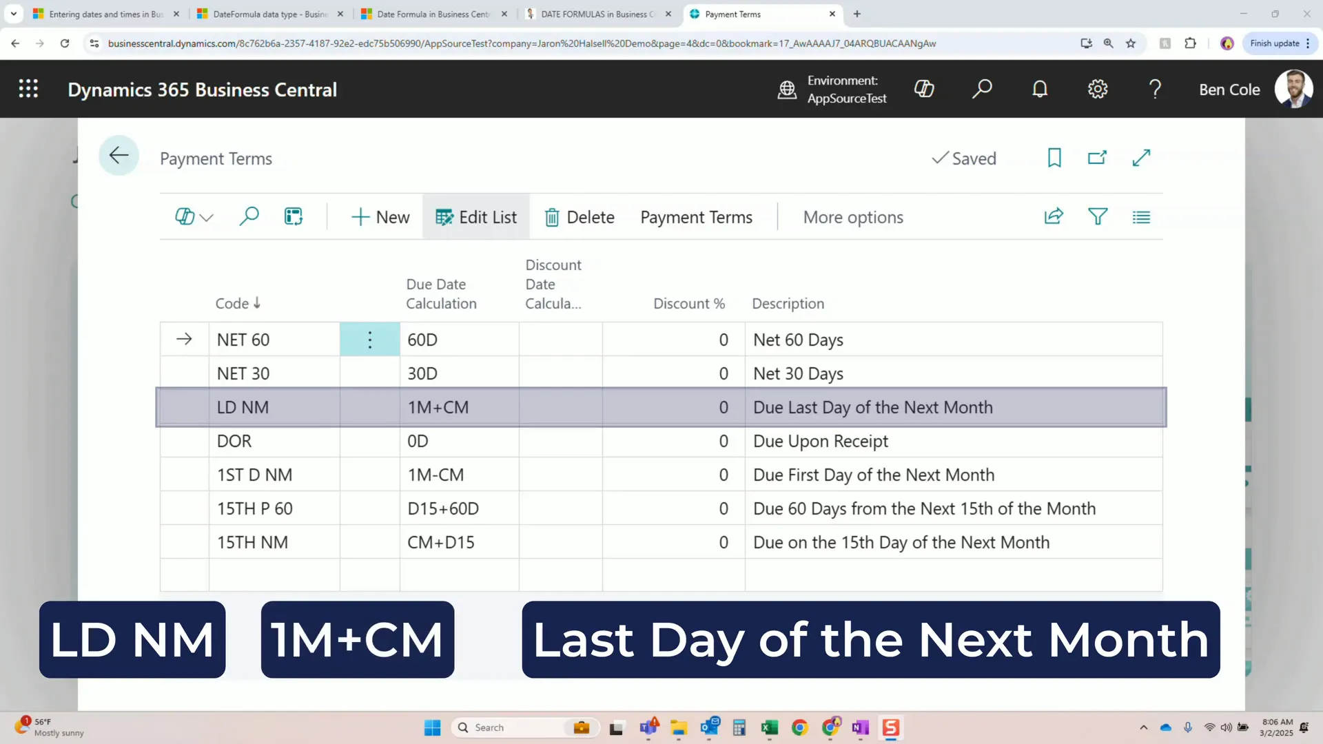 Last day of the next month example