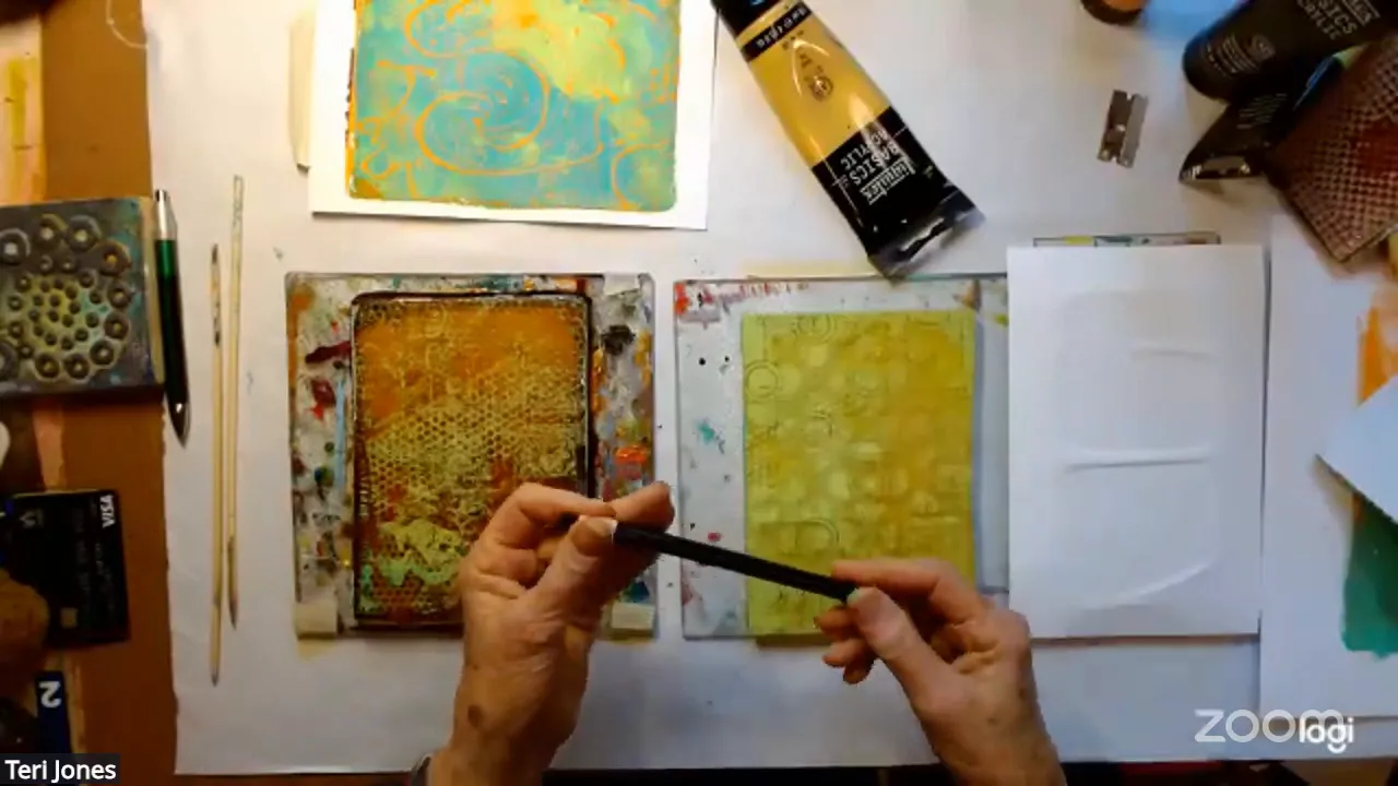 Using credit cards for mark making