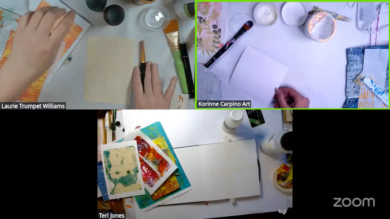 Layering different materials in a collage