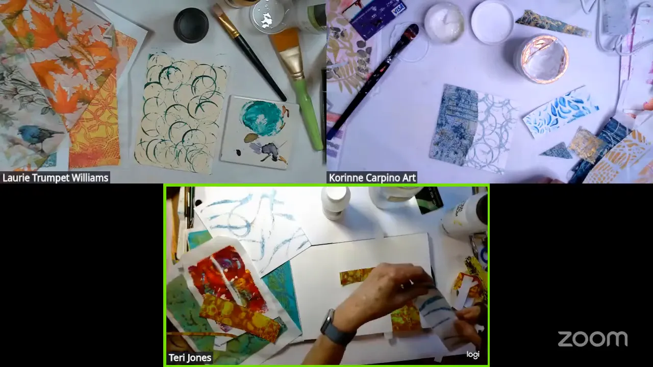 Collage with various textures and patterns