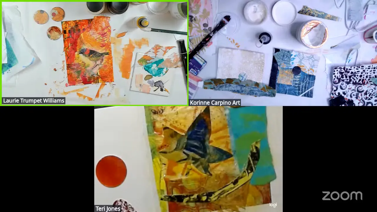 Virtual workshop on mixed media techniques
