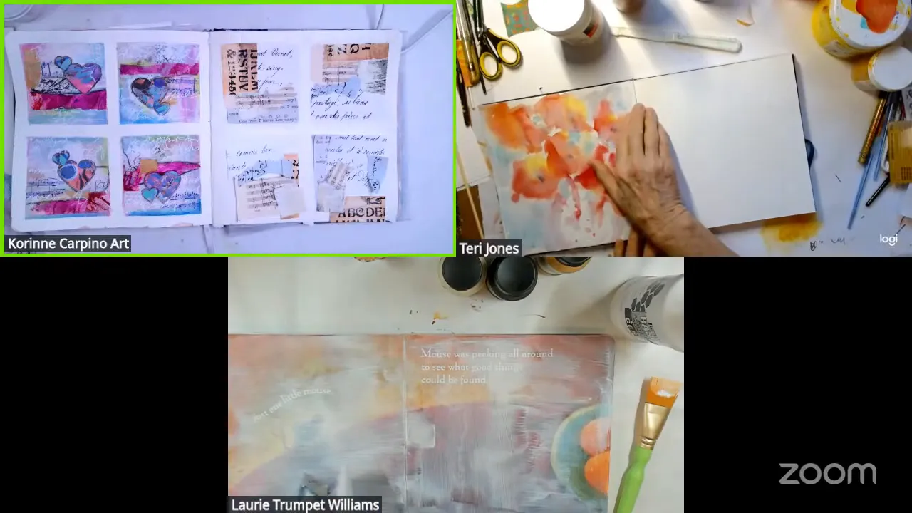 Organized art workspace