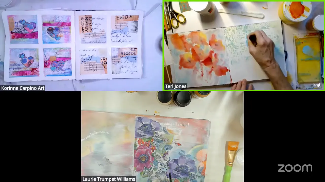 Creating textured backgrounds in mixed media