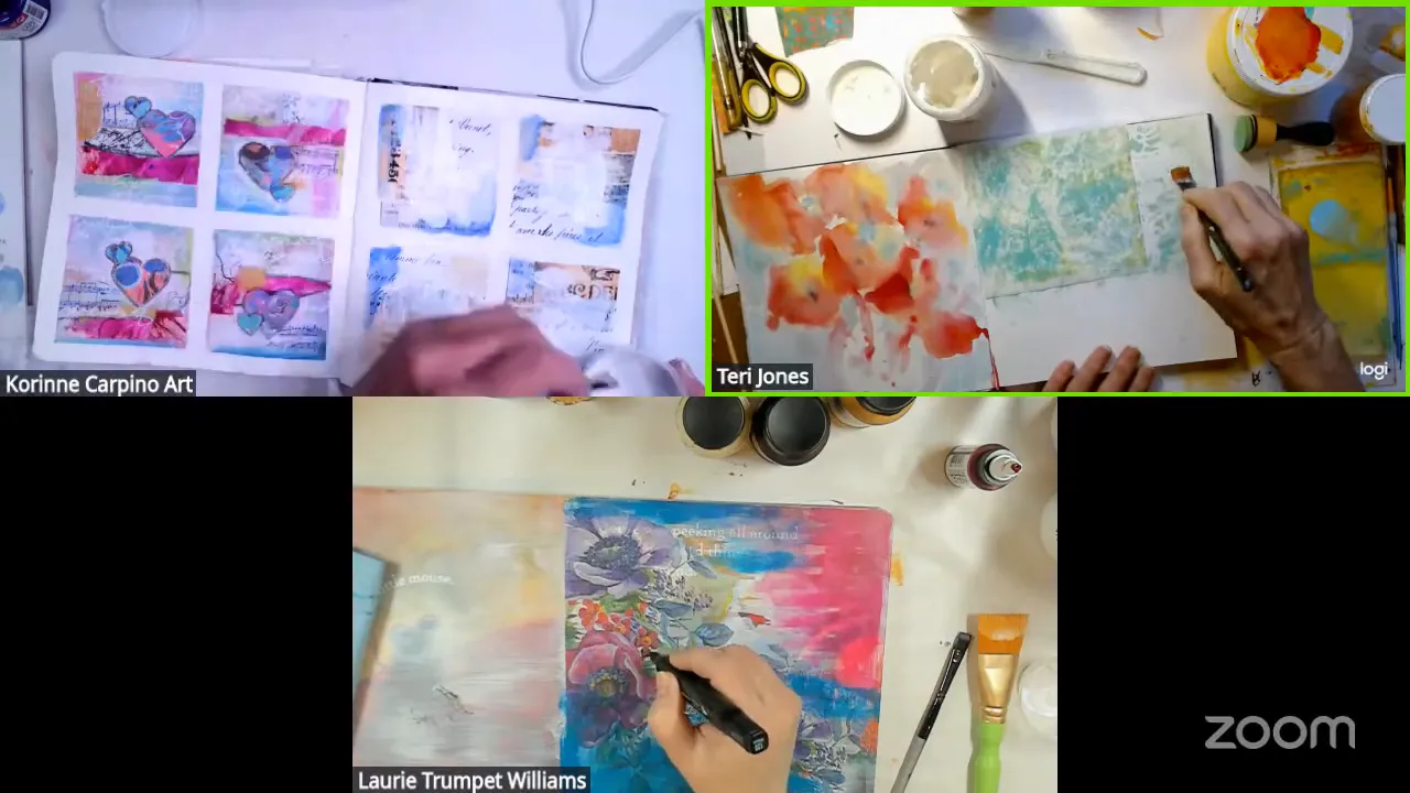 Using tissue paper for depth in mixed media