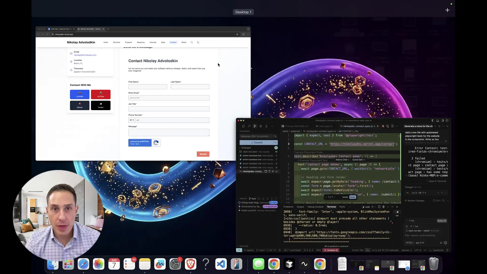 Multimodal testing generating UI tests from screenshot